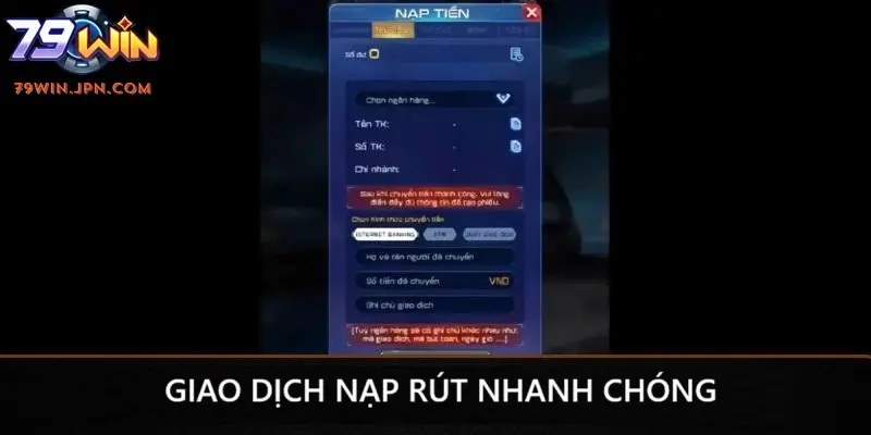 Giao dịch tài chính tại 79win nhanh chóng