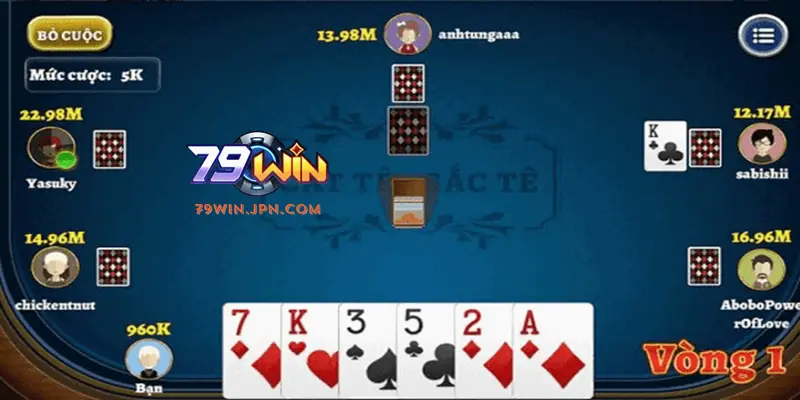 Giao diện game bài cát tê online