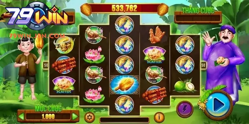 Hũ jackpot Thằng Bờm được nhiều người chơi 79win chinh phục